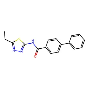 N-(5-ethyl-1,3,4-thiadiazol-2-yl)-[1,1'-biphenyl]-4-carboxamide structure