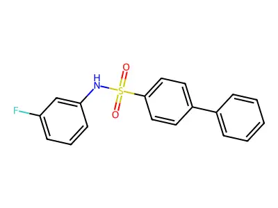 N-(3-fluorophenyl)-4-phenylbenzenesulfonamide structure