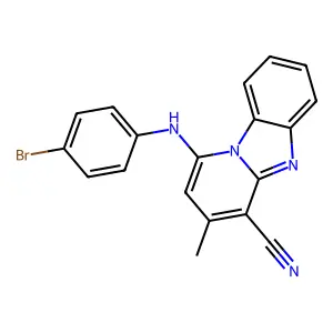 1-(4-Bromoanilino)-3-methylpyrido[1,2-a]benzimidazole-4-carbonitrile structure