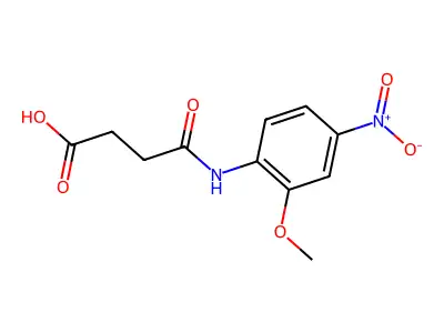 4-{4-Nitro-2-methoxyanilino}-4-oxobutanoic acid structure