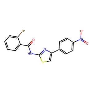 2-bromo-N-[4-(4-nitrophenyl)-1,3-thiazol-2-yl]benzamide structure