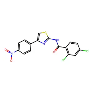 2,4-dichloro-N-[4-(4-nitrophenyl)-1,3-thiazol-2-yl]benzamide structure