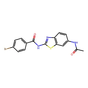 N-(6-acetamidobenzo[d]thiazol-2-yl)-4-bromobenzamide structure