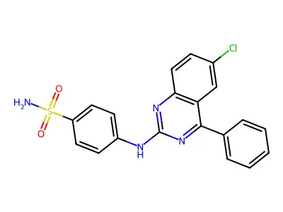 4-((6-Chloro-4-phenylquinazolin-2-yl)amino)benzenesulfonamide structure