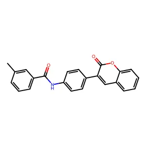 3-methyl-N-[4-(2-oxochromen-3-yl)phenyl]benzamide structure