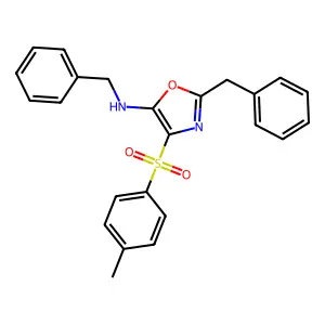 Benzyl-(2-benzyl-4-(toluene-4-sulfonyl)-oxazol-5-YL)-amine structure