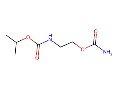 Propan-2-yl [2-(carbamoyloxy)ethyl]carbamate (non-preferred name) structure