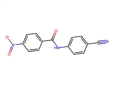 N-(4-cyanophenyl)-4-nitrobenzamide structure