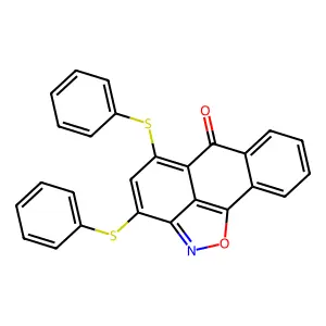 3,5-bis(phenylsulfanyl)-6H-anthra[1,9-cd]isoxazol-6-one structure