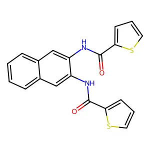 N-[3-(thiophene-2-carbonylamino)naphthalen-2-yl]thiophene-2-carboxamide structure