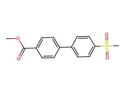 Methyl 4'-(methylsulfonyl)[1,1'-biphenyl]-4-carboxylate structure
