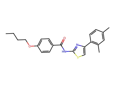 4-butoxy-N-[4-(2,4-dimethylphenyl)-1,3-thiazol-2-yl]benzamide structure