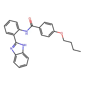 N-[2-(1H-benzimidazol-2-yl)phenyl]-4-butoxybenzamide structure