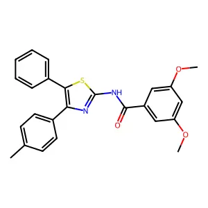 3,5-dimethoxy-N-[4-(4-methylphenyl)-5-phenyl-1,3-thiazol-2-yl]benzamide structure