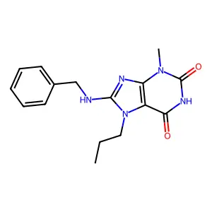 8-(Benzylamino)-3-methyl-7-propylpurine-2,6-dione structure