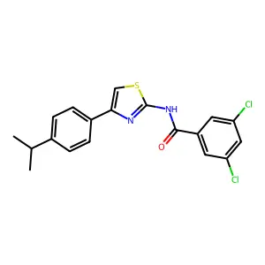 3,5-dichloro-N-(4-(4-isopropylphenyl)thiazol-2-yl)benzamide structure