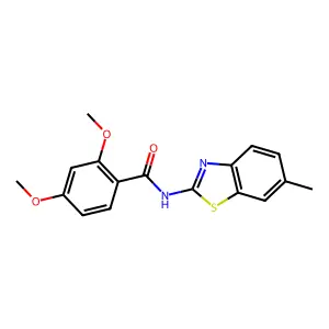 2,4-dimethoxy-N-(6-methyl-1,3-benzothiazol-2-yl)benzamide structure