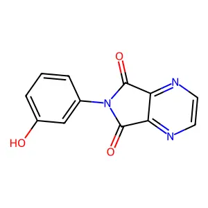 6-(3-hydroxyphenyl)-5H-pyrrolo[3,4-b]pyrazine-5,7(6H)-dione structure