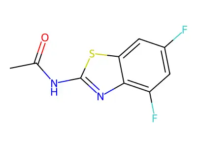 N-(4,6-difluoro-1,3-benzothiazol-2-yl)acetamide structure