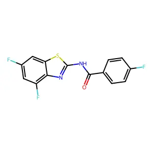 N-(4,6-difluorobenzo[d]thiazol-2-yl)-4-fluorobenzamide structure