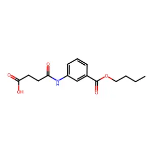 4-{[3-(Butoxycarbonyl)phenyl]amino}-4-oxobutanoic acid structure