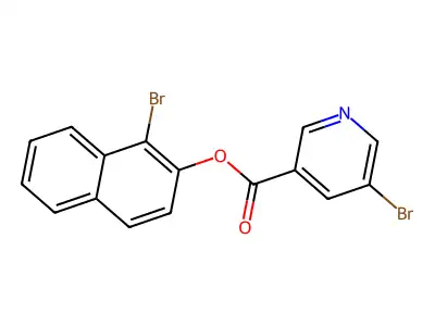 1-Bromonaphthalen-2-yl 5-bromonicotinate structure