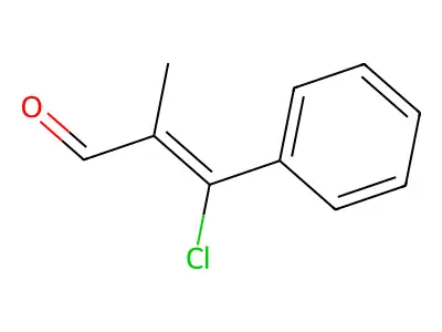(Z)-3-chloro-2-methyl-3-phenyl-acrylaldehyde structure