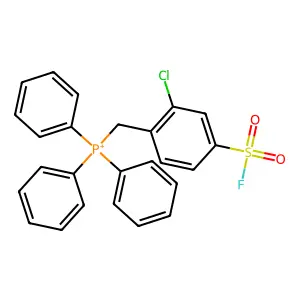 3-Chloro-4-((triphenylphosphoranyl)methyl)benzenesulfonyl fluoride structure