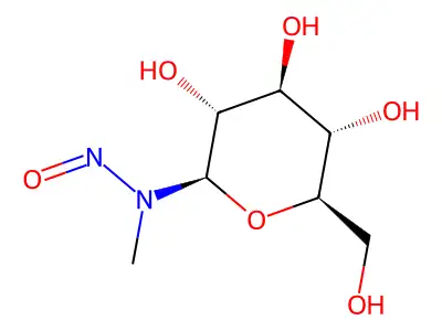 N-methyl-N-nitroso-beta-D-glucosylamine structure