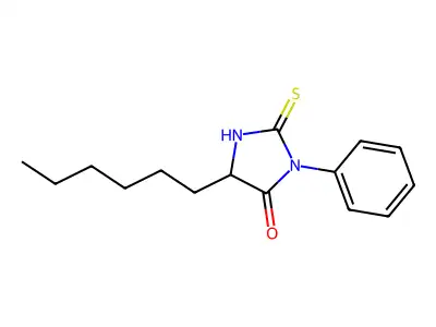 4-Imidazolidinone, 5-hexyl-3-phenyl-2-thioxo- structure