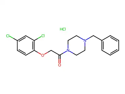 1-(4-benzylpiperazin-1-yl)-2-(2,4-dichlorophenoxy)ethanone Hydrochloride structure