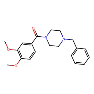 1-Benzyl-4-(3,4-dimethoxybenzoyl)piperazine structure