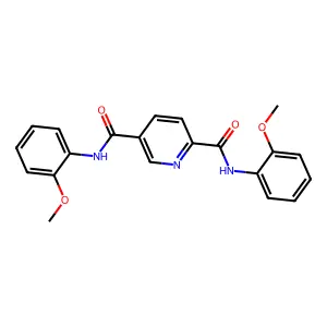 2-N,5-N-bis(2-methoxyphenyl)pyridine-2,5-dicarboxamide structure