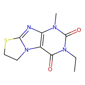 3-ethyl-1-methyl-6,7-dihydrothiazolo[2,3-f]purine-2,4(1H,3H)-dione structure
