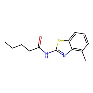 N-(4-methyl-1,3-benzothiazol-2-yl)pentanamide structure