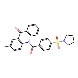 N-(2-Benzoyl-4-methylphenyl)-4-(pyrrolidine-1-sulfonyl)benzamide structure