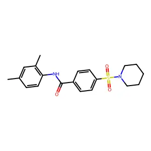 N-(2,4-dimethylphenyl)-4-(piperidine-1-sulfonyl)benzamide structure