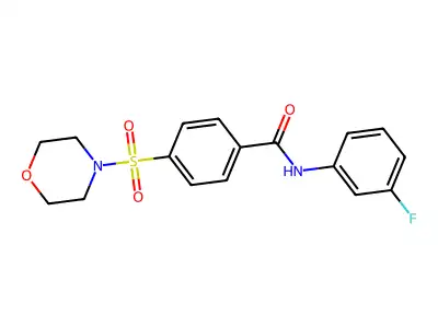 N-(3-fluorophenyl)-4-(morpholinosulfonyl)benzamide structure