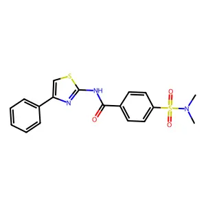 4-(dimethylsulfamoyl)-N-(4-phenyl-1,3-thiazol-2-yl)benzamide structure