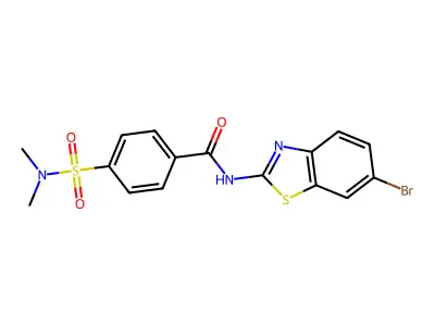 N-(6-bromo-1,3-benzothiazol-2-yl)-4-(dimethylsulfamoyl)benzamide structure