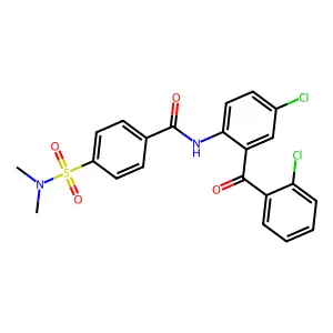 N-[4-chloro-2-(2-chlorobenzoyl)phenyl]-4-(dimethylsulfamoyl)benzamide structure