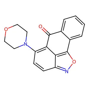 5-morpholino-6H-anthra[1,9-cd]isoxazol-6-one structure