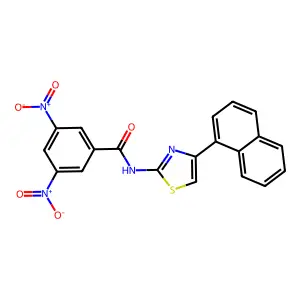 N-(4-naphthalen-1-yl-1,3-thiazol-2-yl)-3,5-dinitrobenzamide structure