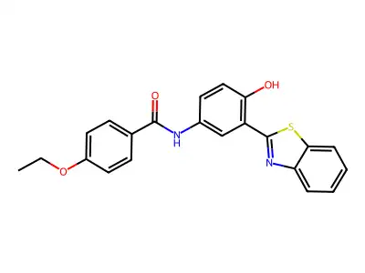 N-(3-(benzo[d]thiazol-2-yl)-4-hydroxyphenyl)-4-ethoxybenzamide structure