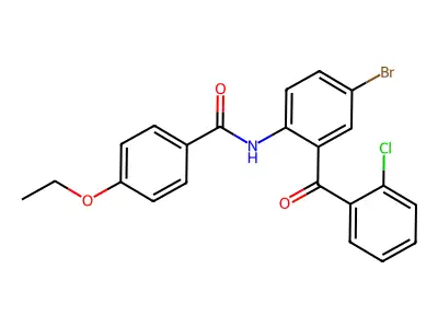N-[4-bromo-2-(2-chlorobenzoyl)phenyl]-4-ethoxybenzamide structure