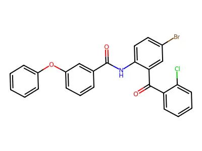 N-[4-bromo-2-(2-chlorobenzoyl)phenyl]-3-phenoxybenzamide structure
