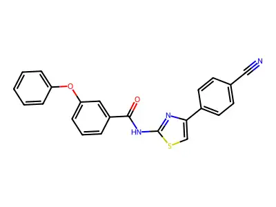 N-[4-(4-cyanophenyl)-1,3-thiazol-2-yl]-3-phenoxybenzamide structure
