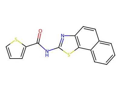 N-benzo[g][1,3]benzothiazol-2-ylthiophene-2-carboxamide structure