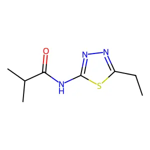 N-(5-ethyl-1,3,4-thiadiazol-2-yl)-2-methylpropanamide structure