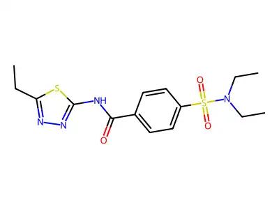 4-(diethylsulfamoyl)-N-(5-ethyl-1,3,4-thiadiazol-2-yl)benzamide structure